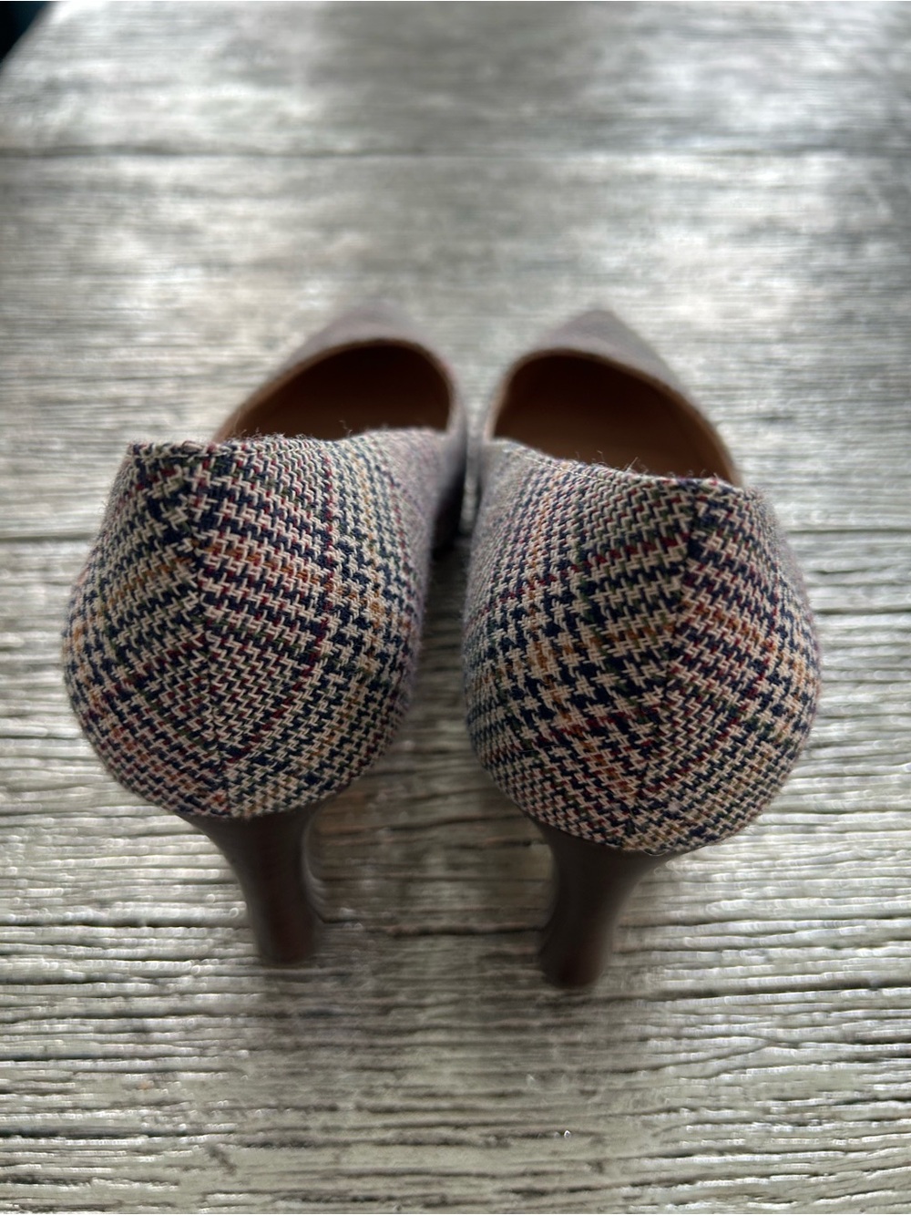 Cole Haan Multitone Plaid Pointed-Toe Flats - Picture 3 of 7